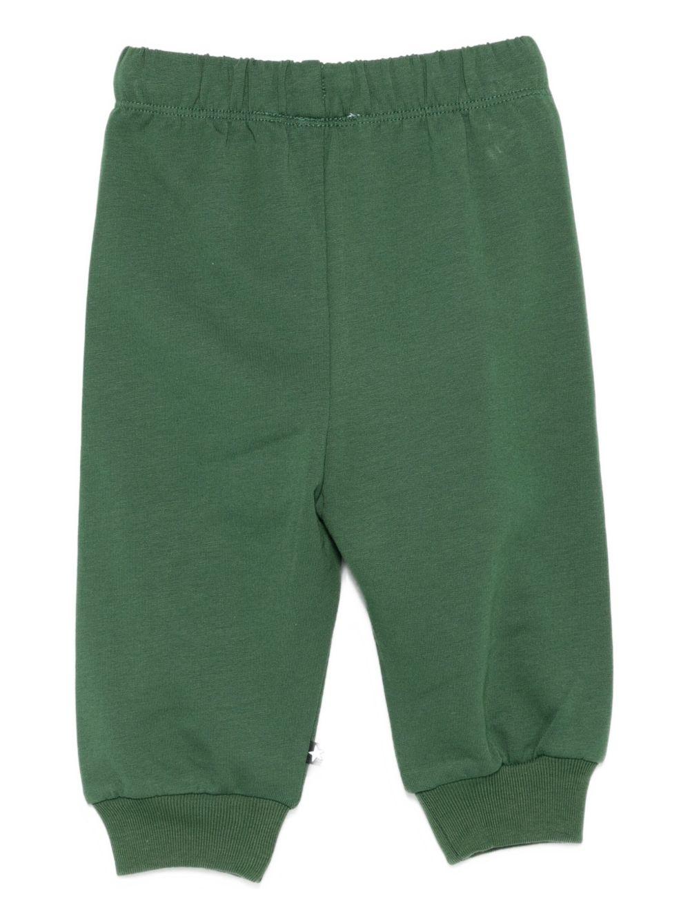 Pantaloni sportivi per neonato Molo verdi con faccina sorridente 6W25I210 5533 MOLO