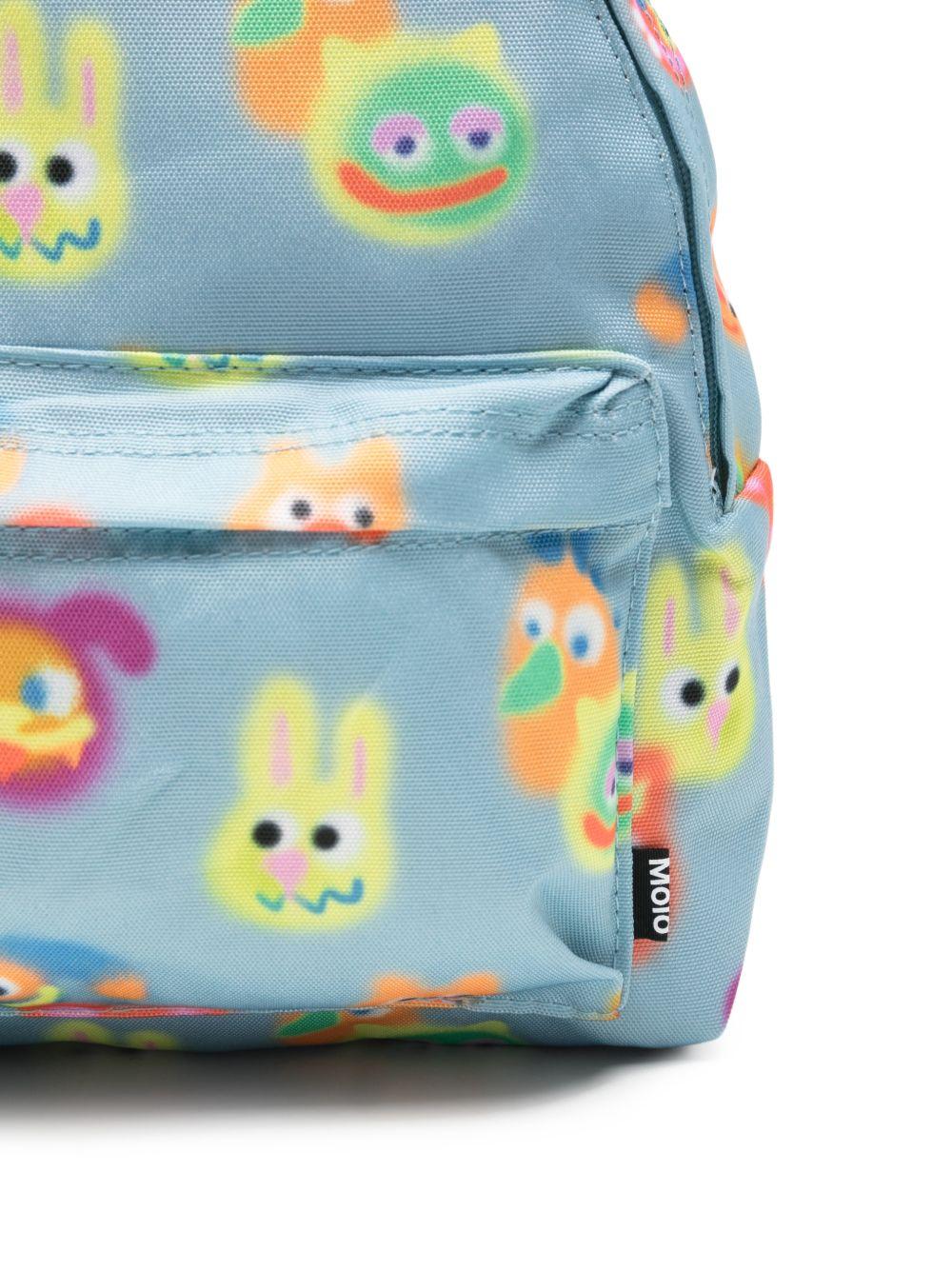 Zaino per bambino Molo blu con stampa grafica all-over 7S26V201 9559 MOLO KIDS