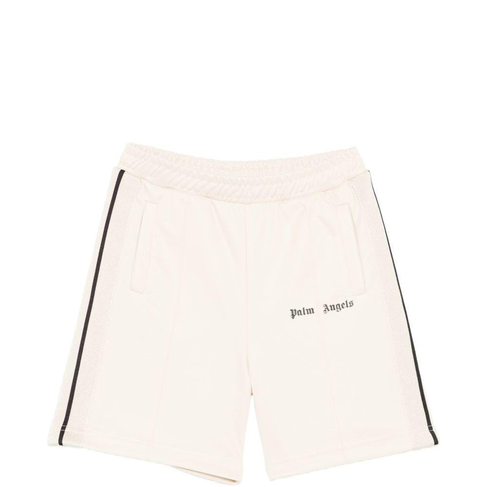 Shorts per bambino Palm Angels Kids beige con dettaglio strisce laterali PBCL001S26FAB001 092 PALM ANGELS KIDS