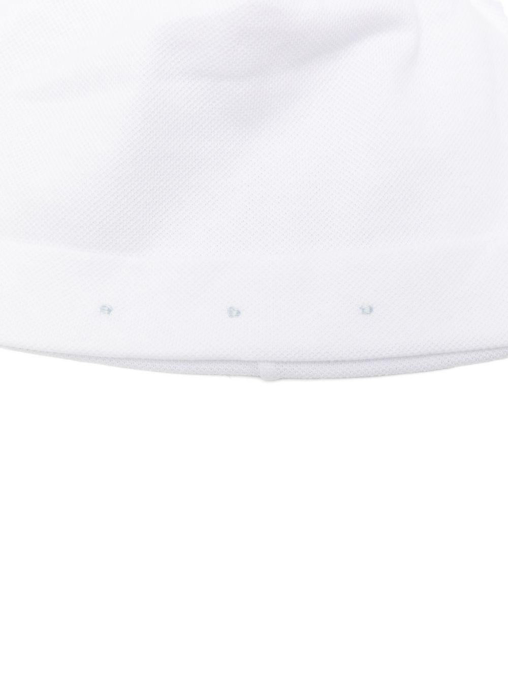 Berretto per neonato La Stupenderia bianco con ricami sulla tesa 2TBCP53 N01AZZ LA STUPENDERIA