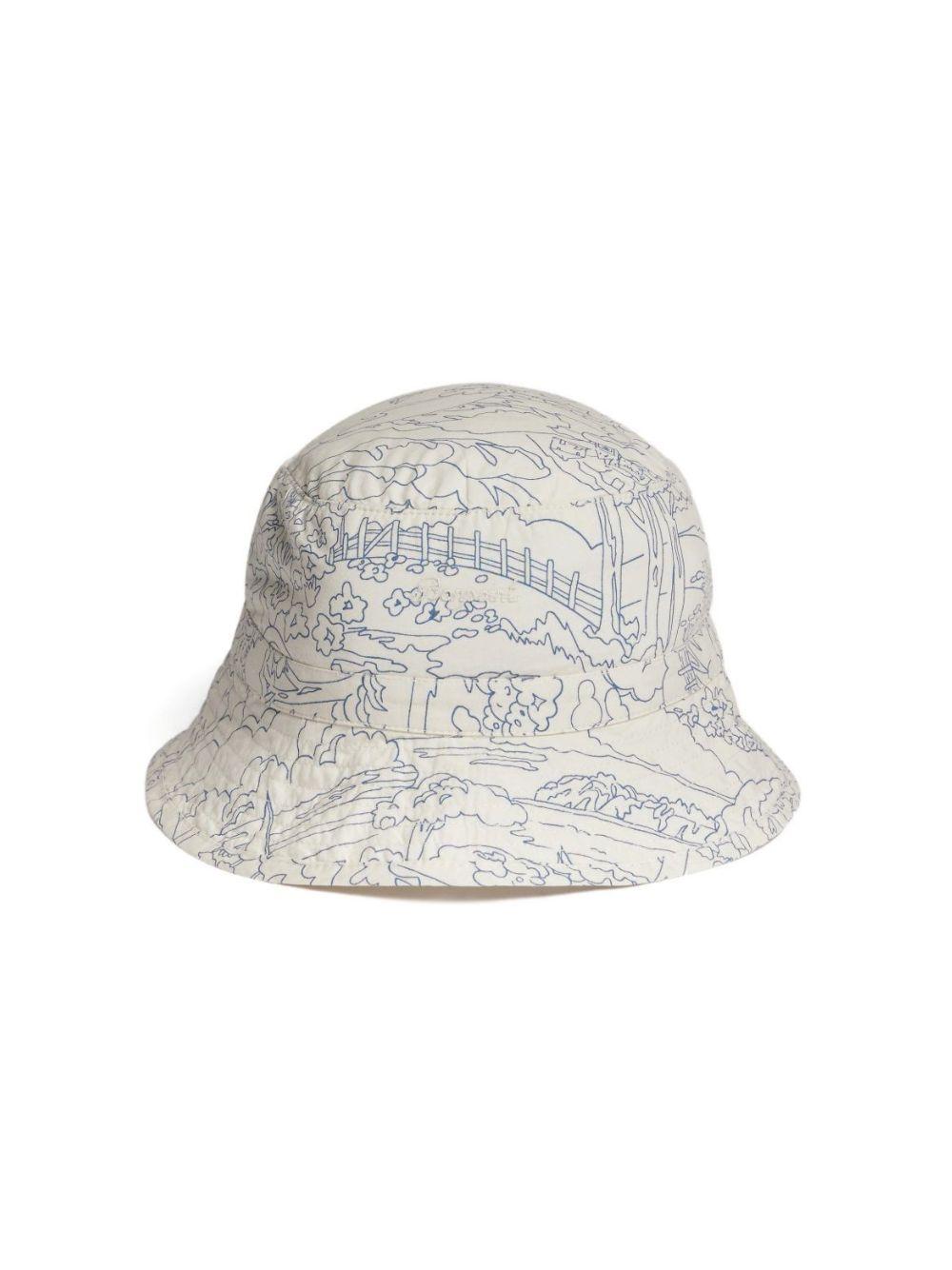 Cappello bucket Piob per bambino Bonpoint blu inchiostro con stampa grafica S06YACW00002 677 BONPOINT KIDS