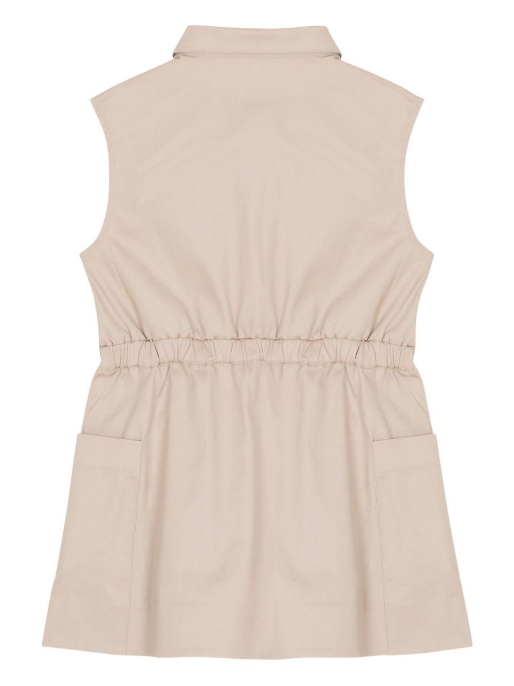 Abito per bambina Balmain Kids beige con colletto BY1B82 G0197 107 BALMAIN KIDS