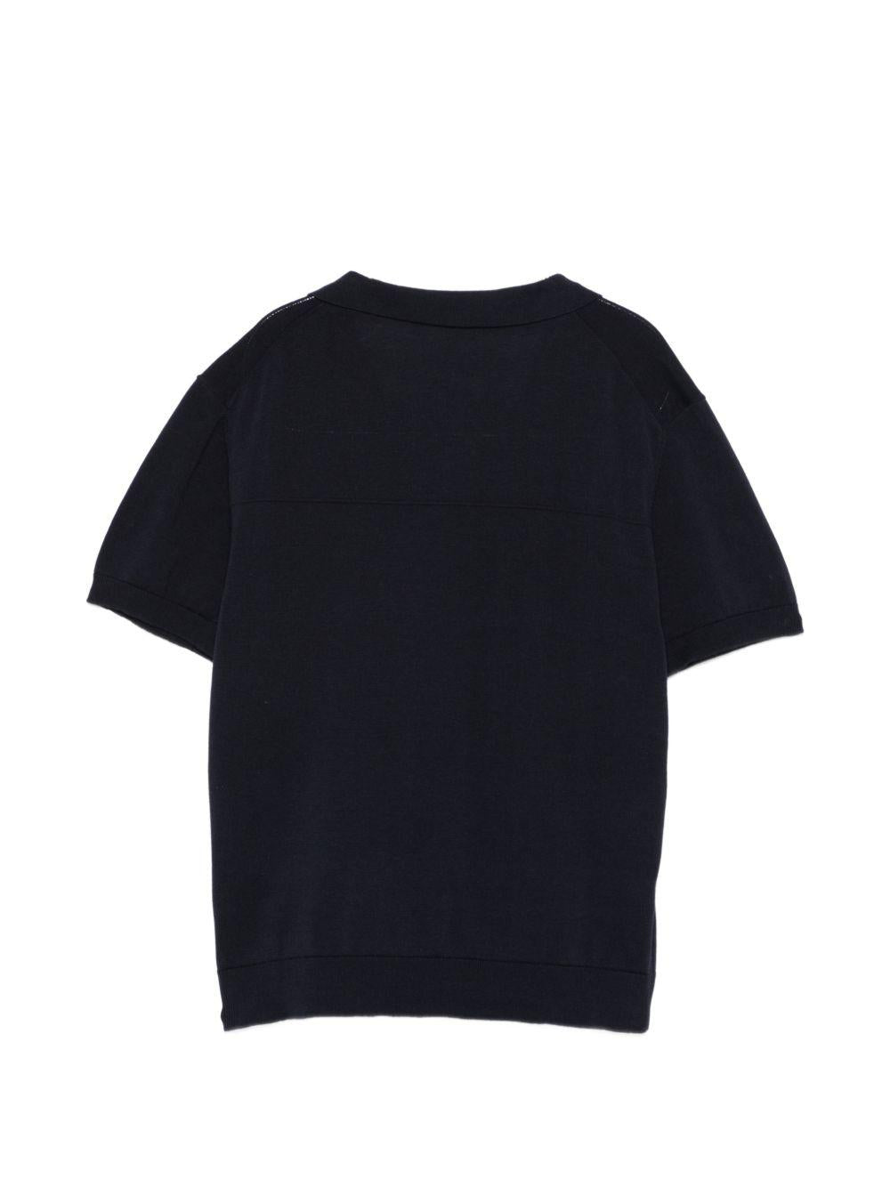 T-shirt per bambino Paolo Pecora Kids blu con colletto PP4277 BLU PAOLO PECORA KIDS