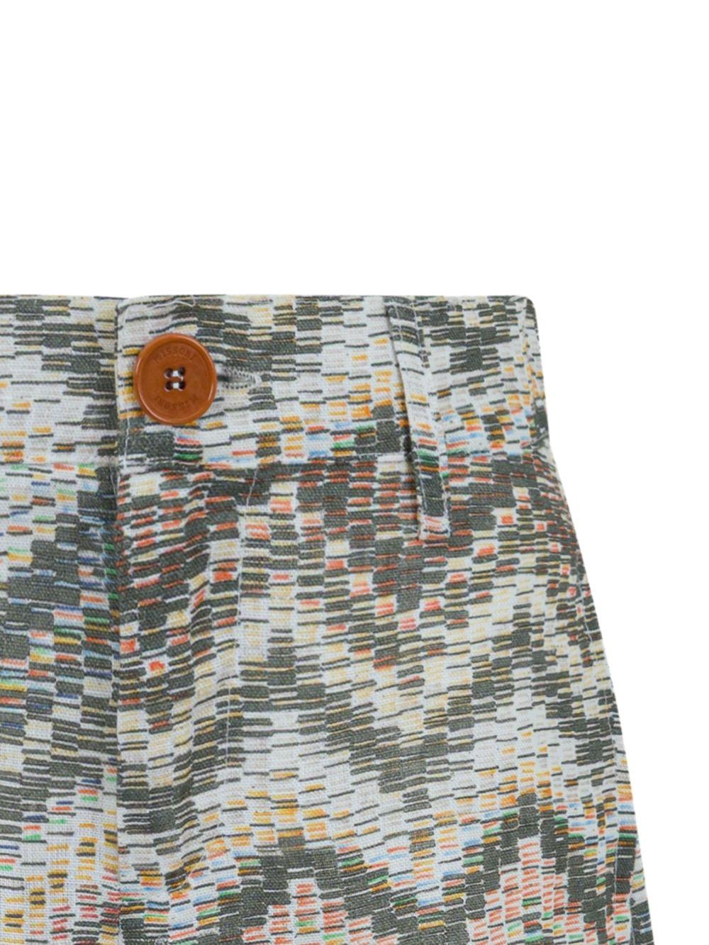 Shorts per bambino Missoni Kids multicolore con motivo a zigzag MY6P99 P0595 998 MISSONI KIDS