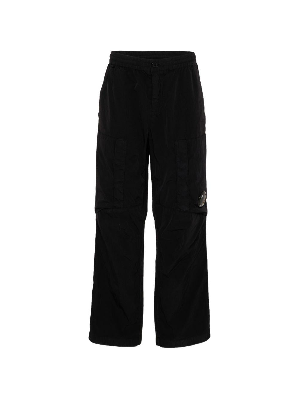 Pantaloni per bambino C.P. Company Kids neri con vita elasticizzata CUP018L3C00 60100 C.P.COMPANY KIDS