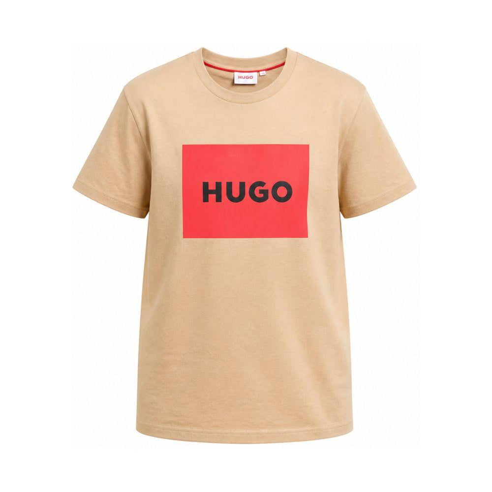 T-shirt per bambino Hugo Kids beige con stampa grafica del logo G00572 23B Hugo KIDS