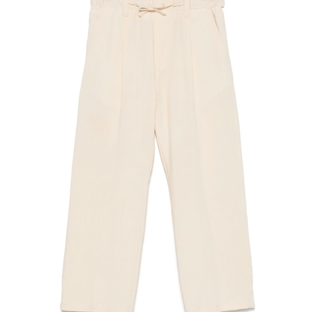 Pantaloni dritti per bambino Paolo Pecora Kids beige con coulisse PP4002 SALE PAOLO PECORA KIDS