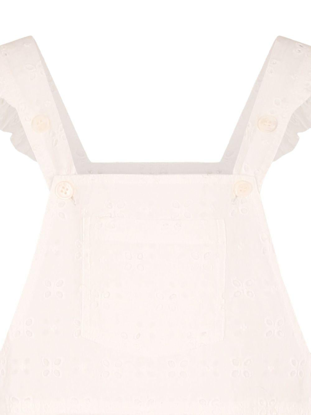 Tuta intera per bambina MC2 Saint Barth Kids bianco a fiori con cut-out TEM001 03016H MC2 ST. BARTH KIDS