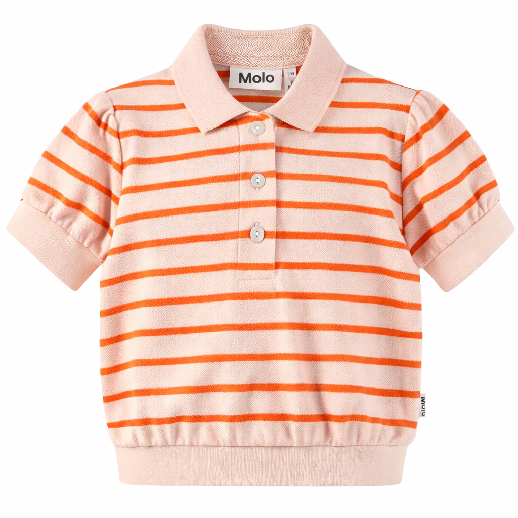 T-shirt Raki per bambina Molo rosa con design a righe 2S26A221 9491 MOLO KIDS