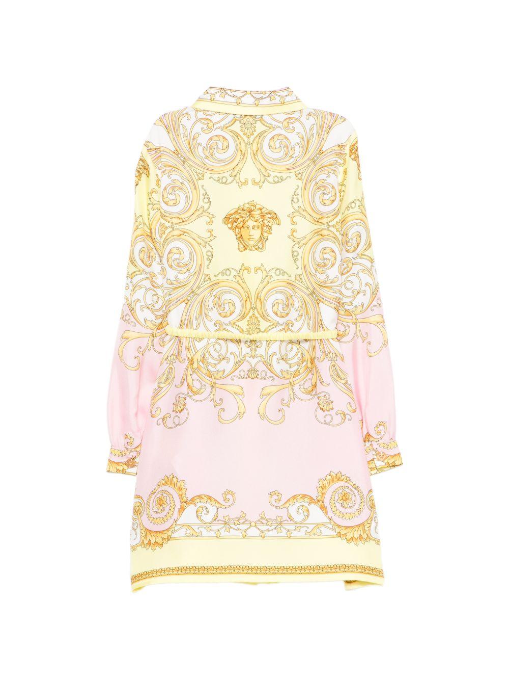 Abito per bambina Versace Kids rosa con motivo Barocco 10195331A17228 5Y590 VERSACE KIDS