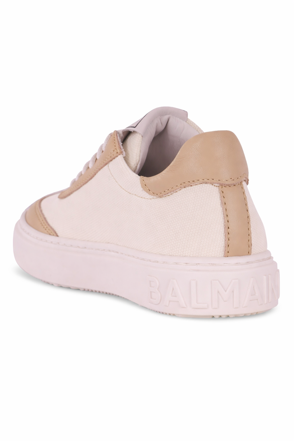 Sneakers per bambino Balmain Kids beige con linguetta con logo BY0Q16 Z3746 102BG BALMAIN KIDS
