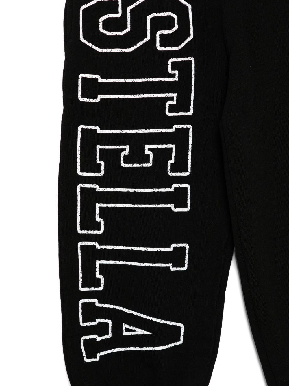 Pantaloni sportivi per bambina Stella McCartney Kids nero con stampa logo sulla gamba TX6C50 Z0453 961 STELLA McCARTNEY KIDS