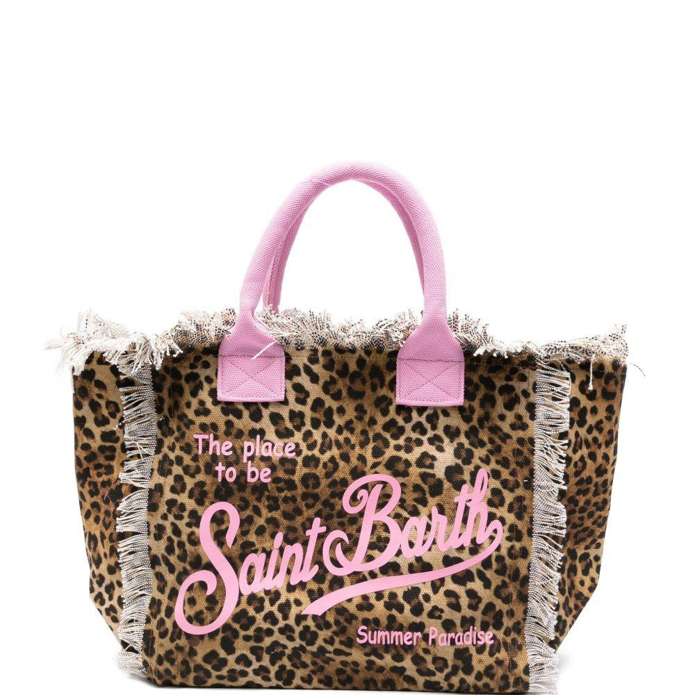 Borsa Vanity MC2 Saint Barth animalier con manici rosa VANI001 02591L MC2 ST. BARTH