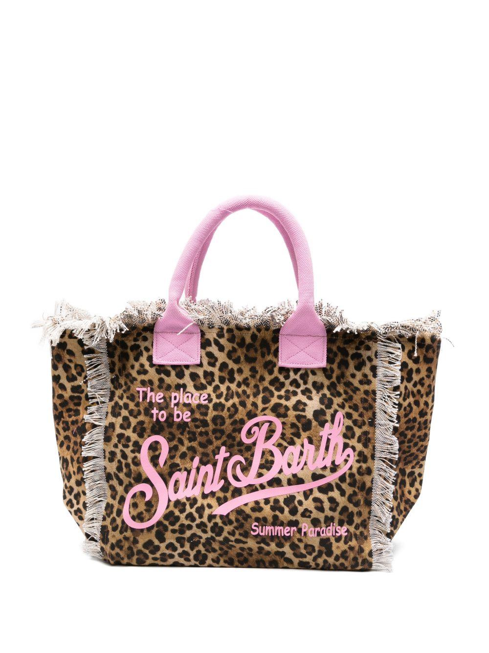Borsa Vanity MC2 Saint Barth animalier con manici rosa VANI001 02591L MC2 ST. BARTH