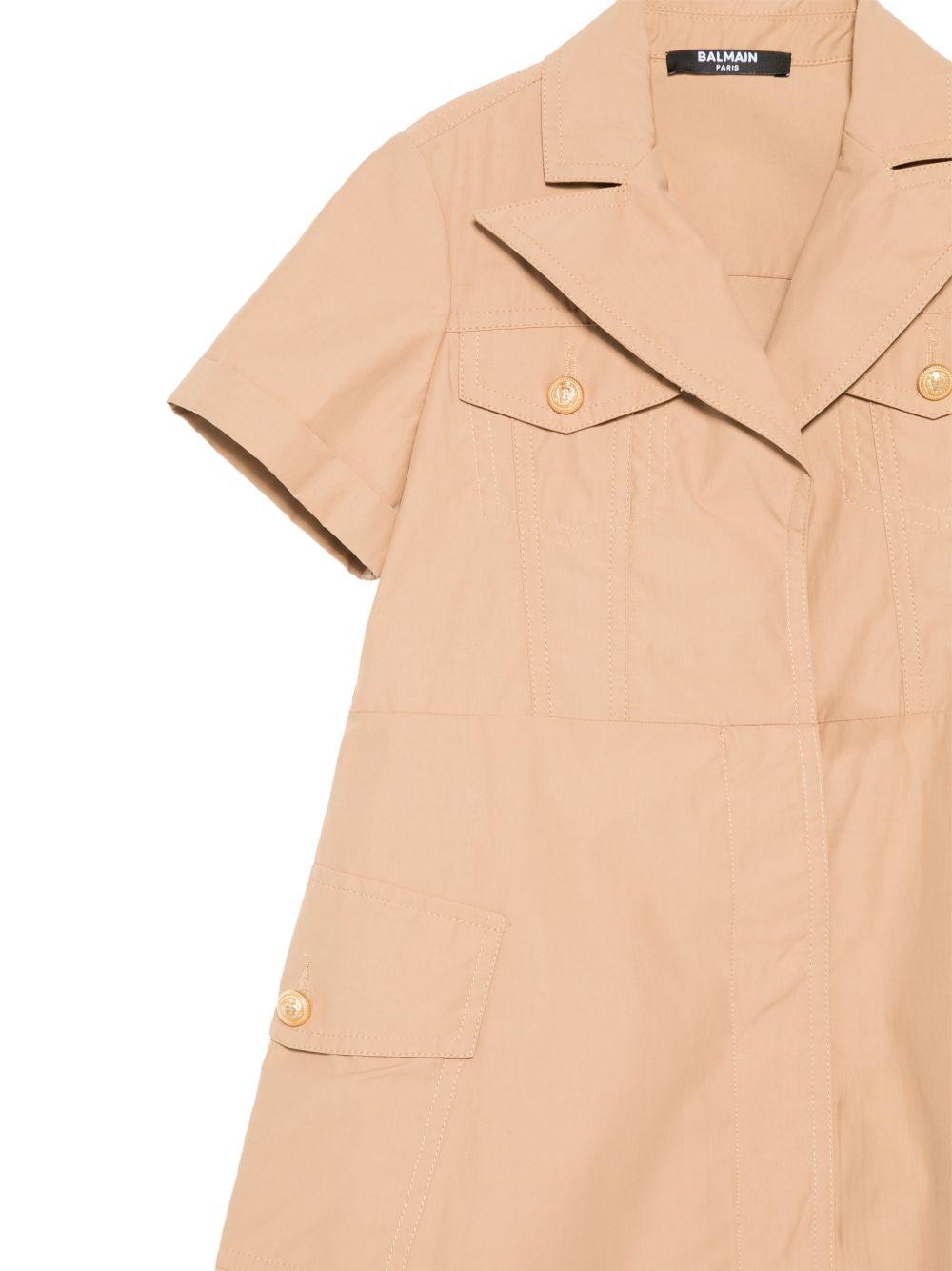 Abito per bambina Balmain Kids beige con colletto a punta BY1D61 B0094 116 BALMAIN KIDS