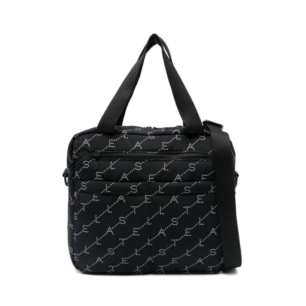Borsa fasciatoio per bambina Stella McCartney Kids nera con logo all-over TY0548 Z3652 930BC STELLA McCARTNEY KIDS