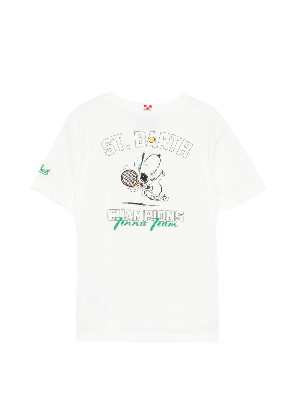 T-shirt per bambino MC2 Saint Barth Kids x Peanuts bianca con stampa logo PRL0001 02662L MC2 ST. BARTH KIDS