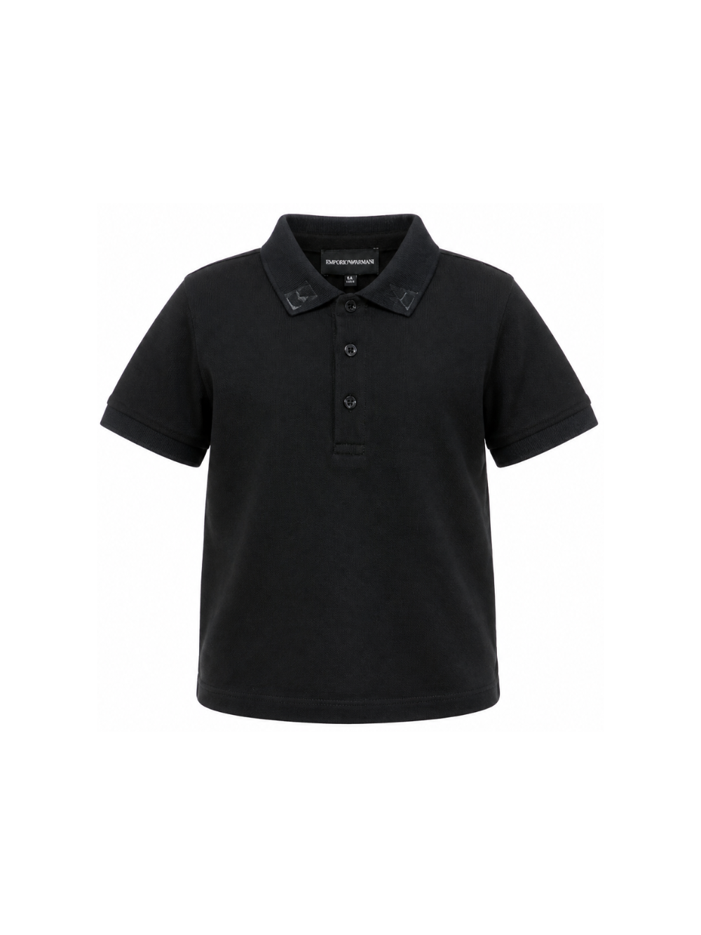 Polo per bambino Emporio Armani Kids nero con abbottonatuira frontale EB001645 AF28486 UB118 EMPORIO ARMANI KIDS