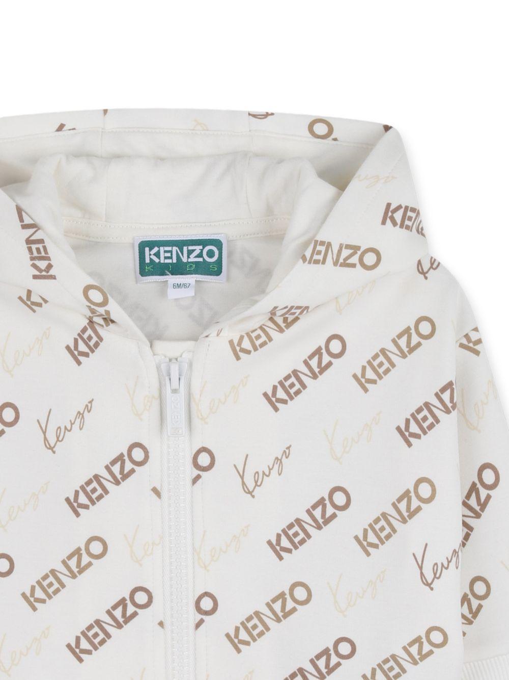 Tuta sportiva per neonato Kenzo Kids bianca con stampa K61705 117 KENZO KIDS