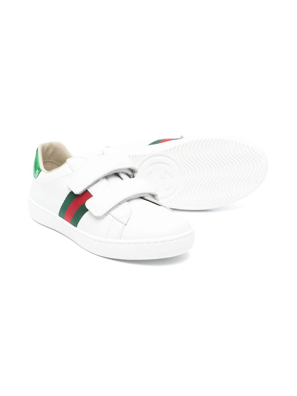 Scarpe per bambini Gucci Kids bianche con chiusra a strappo 455448CPWP0 9085 GUCCI KIDS