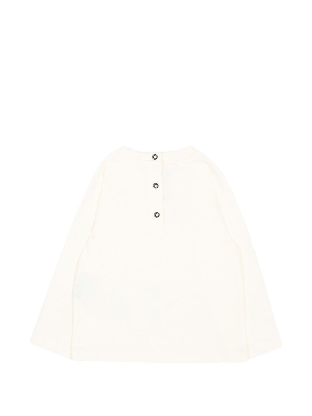 T-shirt per neonati Balmain Kids bianca con stampa logo BZ8310 Z3672 102NE BALMAIN KIDS
