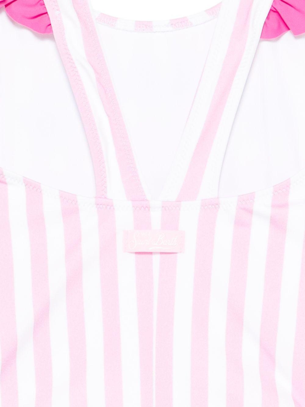 Costume intero Carol per bambina MC2 Saint Barth Kids rosa con ruches CARO001 00567L MC2 ST. BARTH KIDS