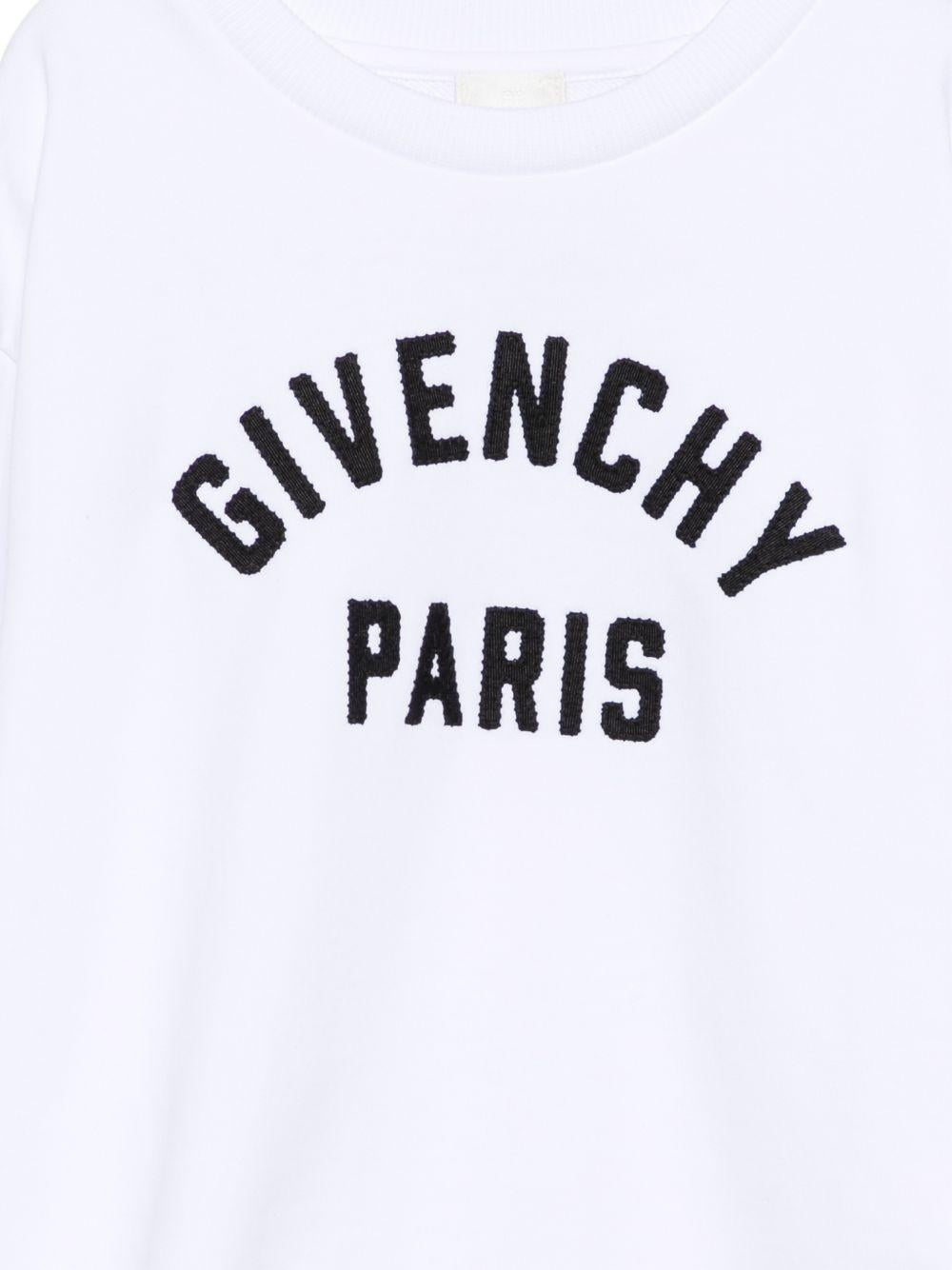 Felpa per bambino Givenchy Kids bianca con logo sul davanti H31214 10P GIVENCHY KIDS