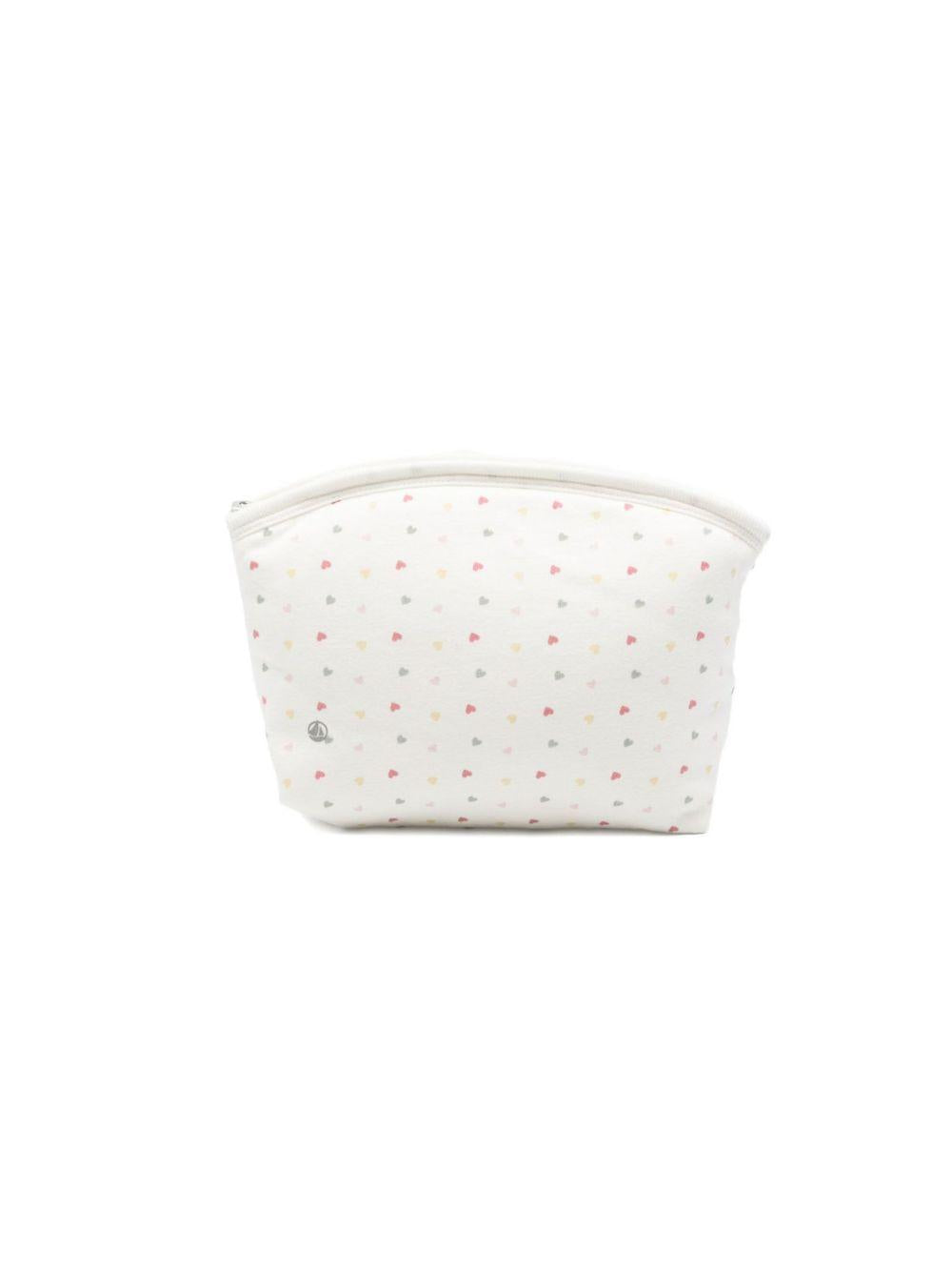 Trousse per neonati Petit Bateau bianca con stampa cuori all-over A0FRB 01 PETIT BATEAU