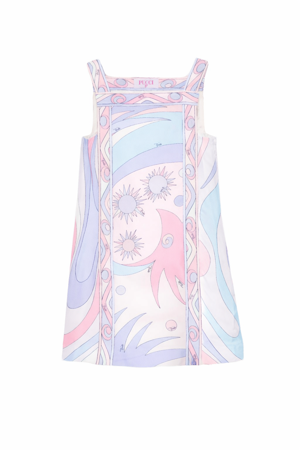 Abito per bambina Pucci Junior rosa chiaro con scollo quadrato PY1C72 S0237 508LI EMILIO PUCCI JUNIOR