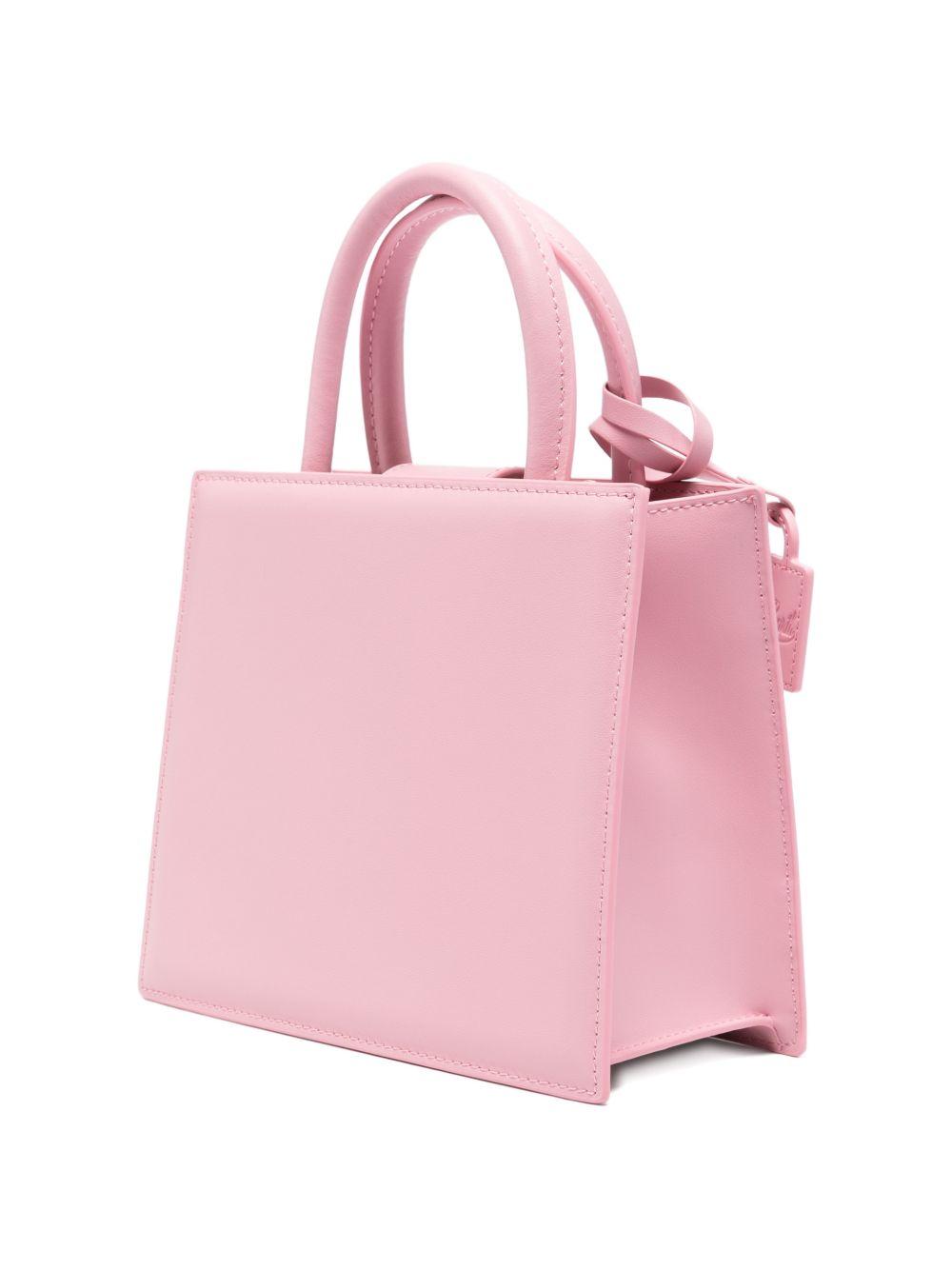 Borsa Shop mini MC2 Saint Barth rosa con targhetta logo metallica sul fronte SHBM0002 00011L MC2 ST. BARTH KIDS
