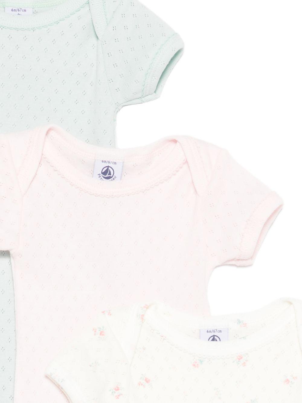 Set di tre body per neonata Petit Bateau multicolore con stampa floreale A0FOO 00 PETIT BATEAU