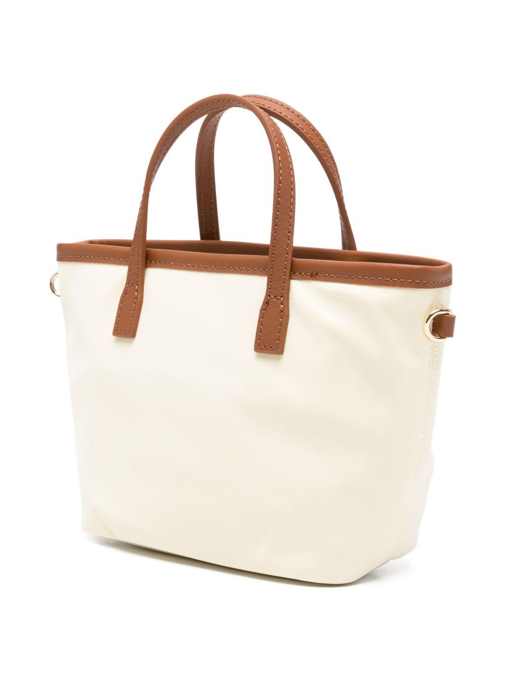 Borsa tote City mini MC2 Saint Barth bianco con mani in pelle CB0005 01818L MC2 ST. BARTH KIDS