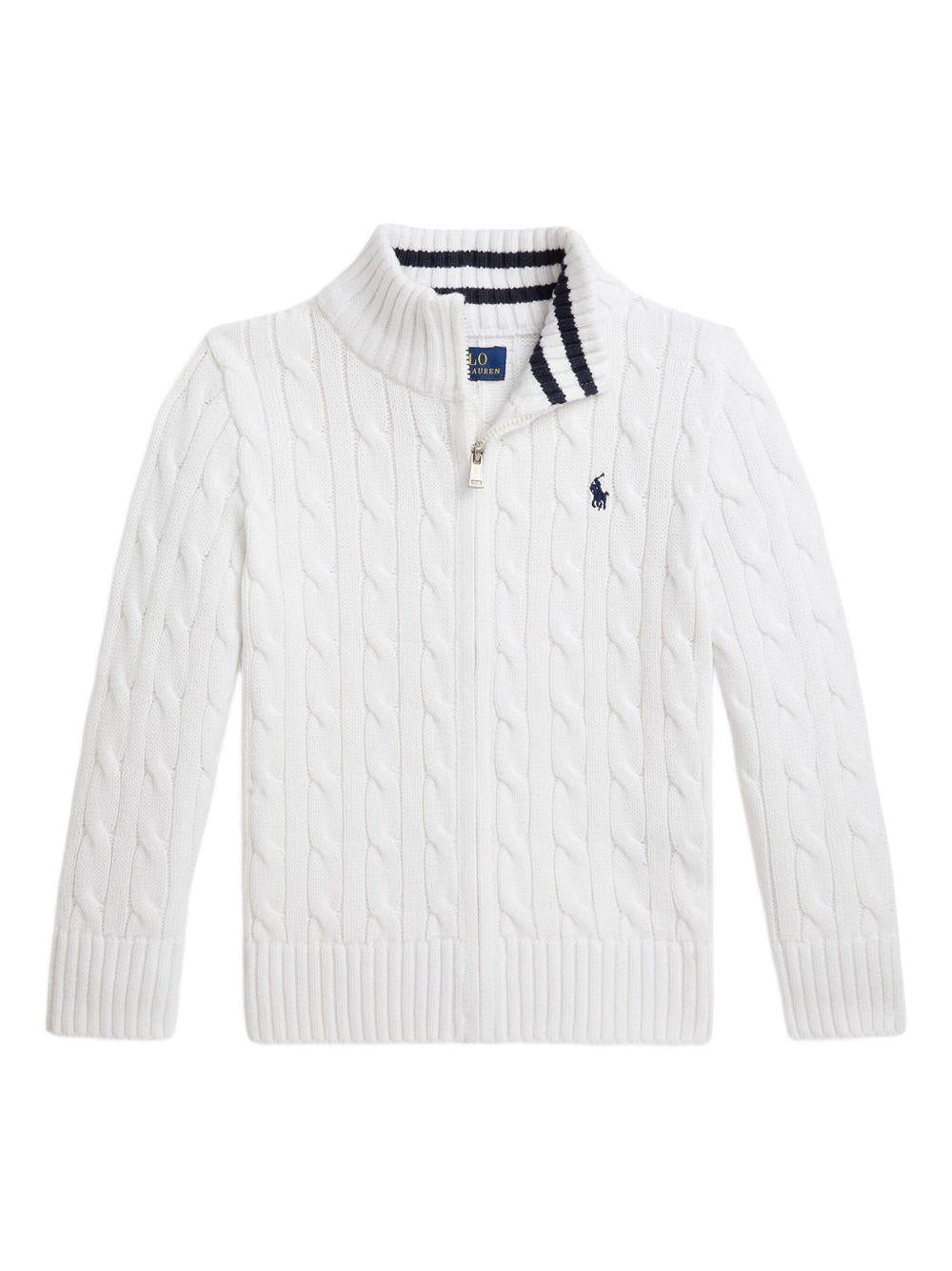 Maglione per bambino Polo Ralph Lauren Kids bianco con caratteristico motivo Polo Pony 322A95566 002 Ralph Lauren kids