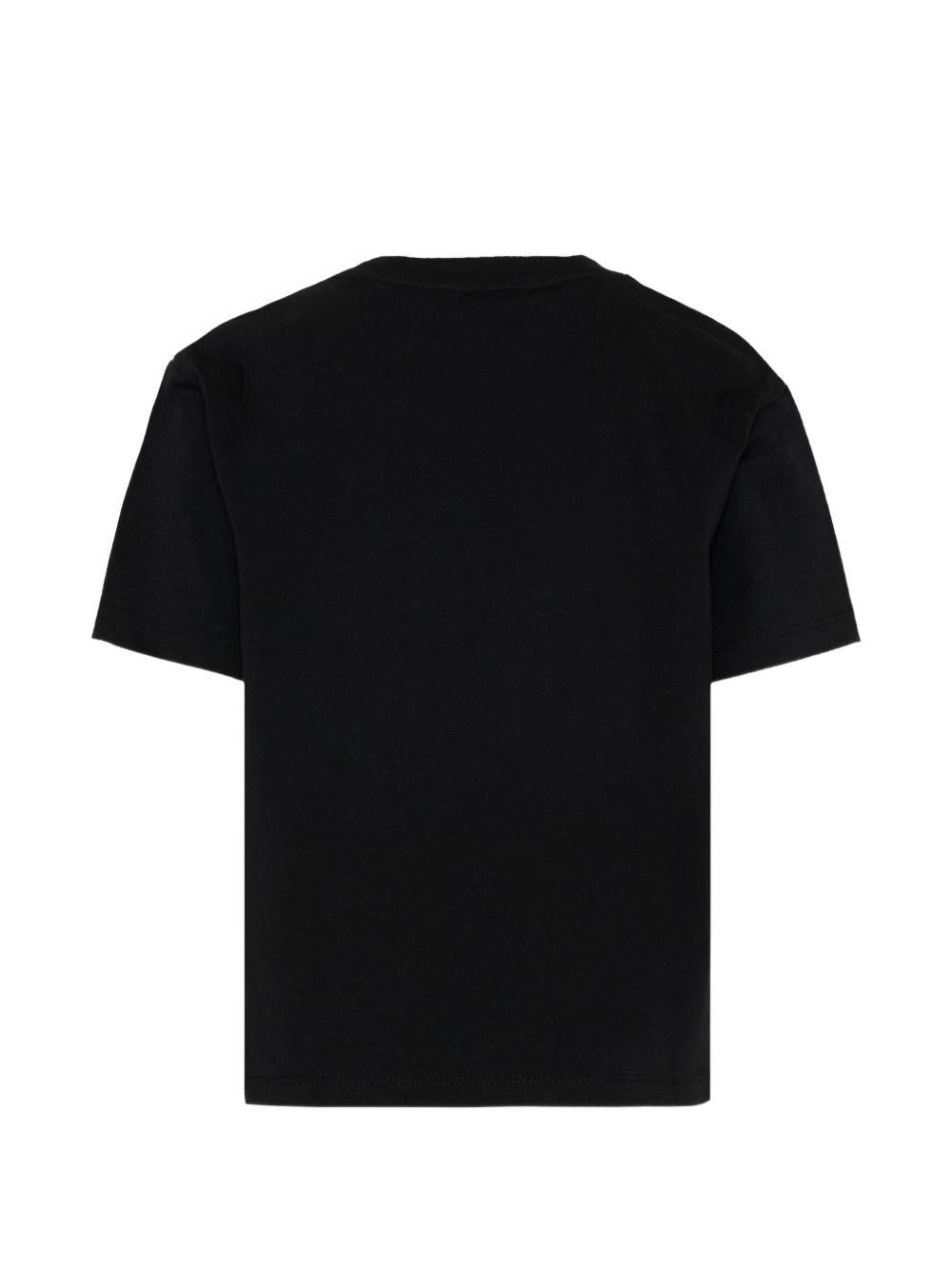 T-shirt per bambino MSGM Kids nera con stampa logo S6MSJUTH001 110 MSGM KIDS