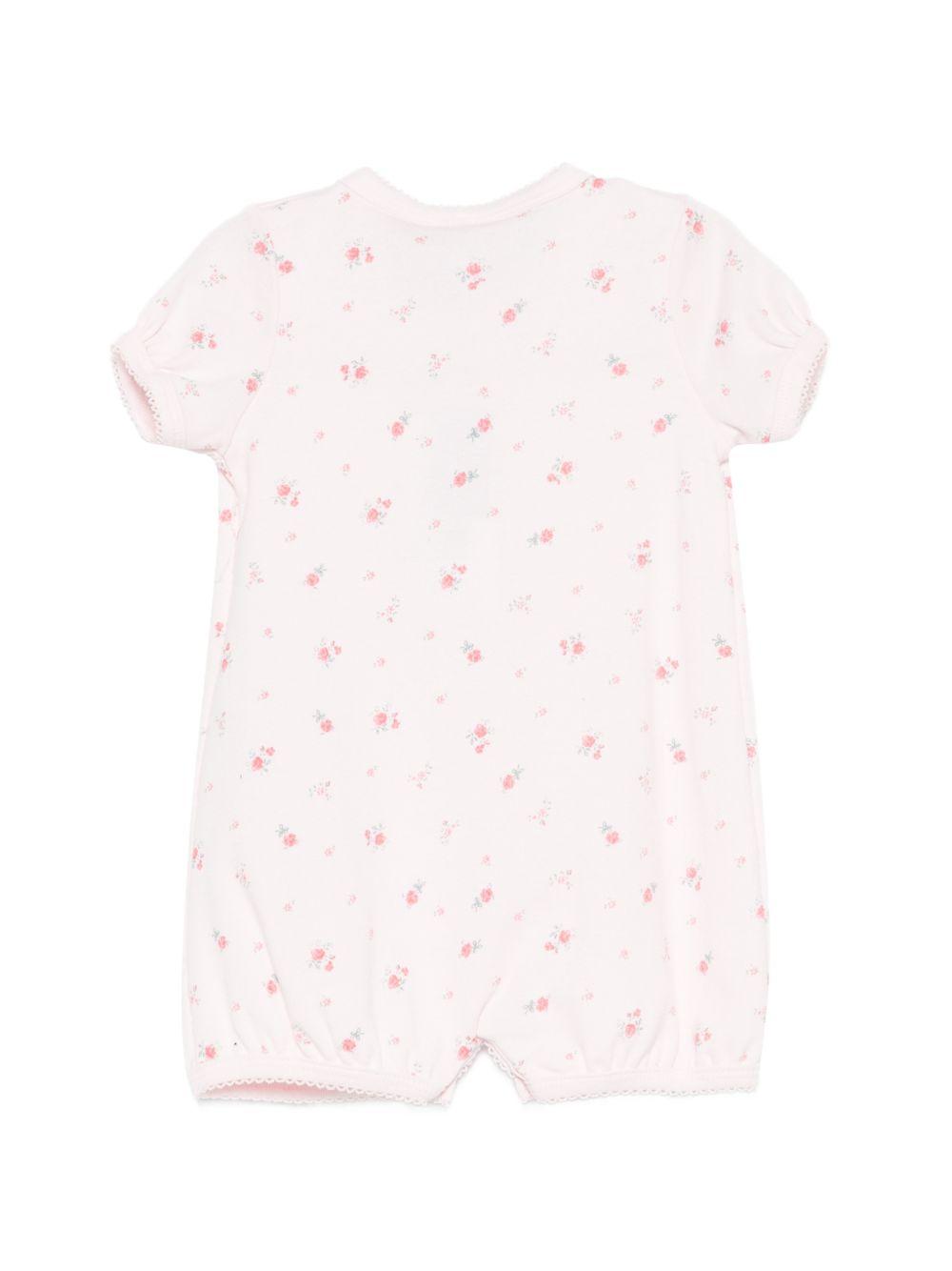 Tutina per neonata Petit Bateau rosa con stampa floreale A0FET 01 PETIT BATEAU KIDS