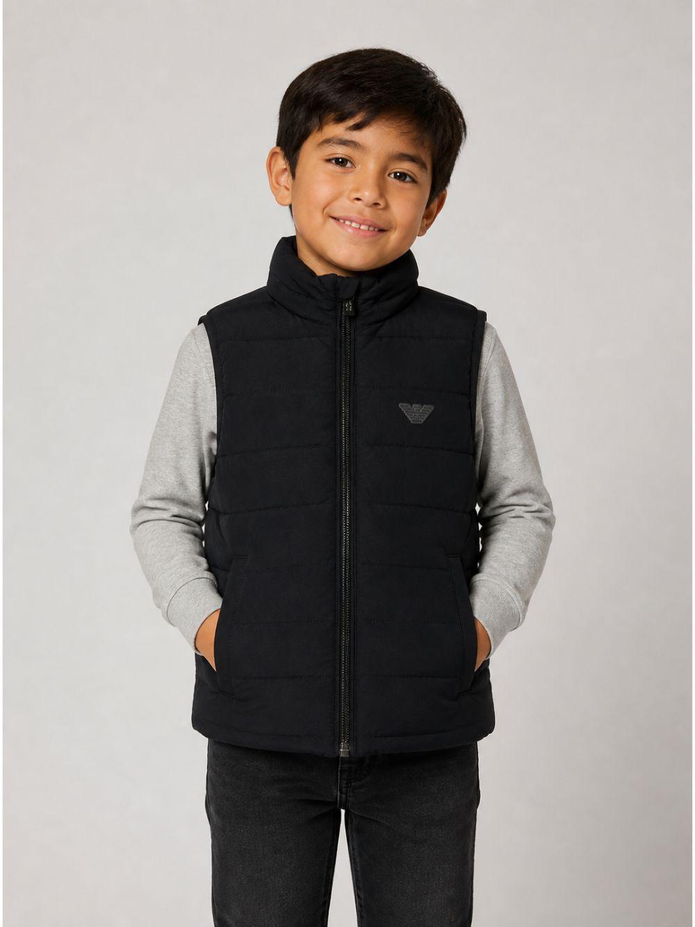 Giubbino per bambino Emporio Armani Kids blu con design trapuntato EB000422 AF14935 UB118 EMPORIO ARMANI KIDS