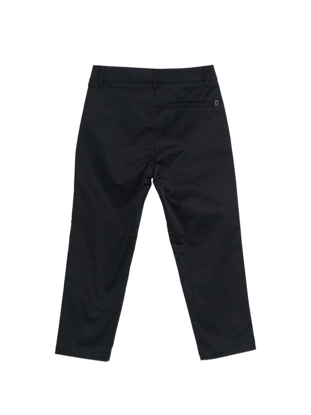 Pantaloni per bambino DONDUP Kids blu con dettaglio logo DMPA1800RA029 4000 DONDUP KIDS