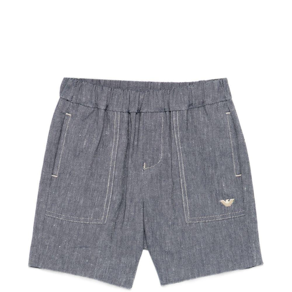 Shorts per neonato Emporio Armani Kids grigi con cuciture a contrasto EB001331 AF20957 UB082 EMPORIO ARMANI KIDS