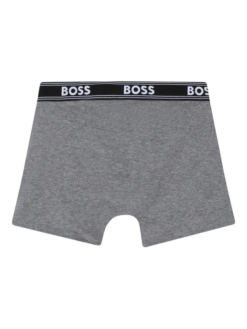 Set di cinque boxer Boss Kids multicolore con stampa logo sull'elastico J52664 09B BOSS KIDS