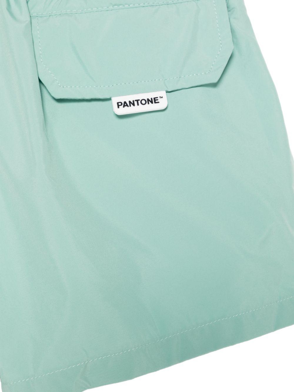 Costume per bambino MC2 Saint Barth Kids verde con toppa con logo sul retro JEA0012 01674L MC2 ST. BARTH KIDS