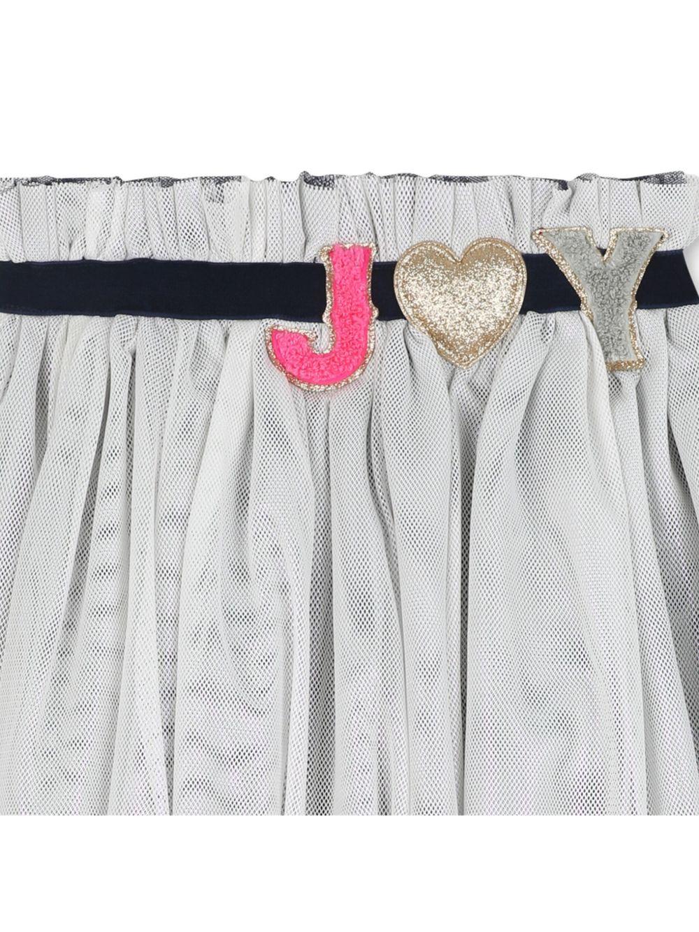 Gonna plissettata per bambina Billieblush bianco con paillettes U21587 85T BILLIEBLUSH