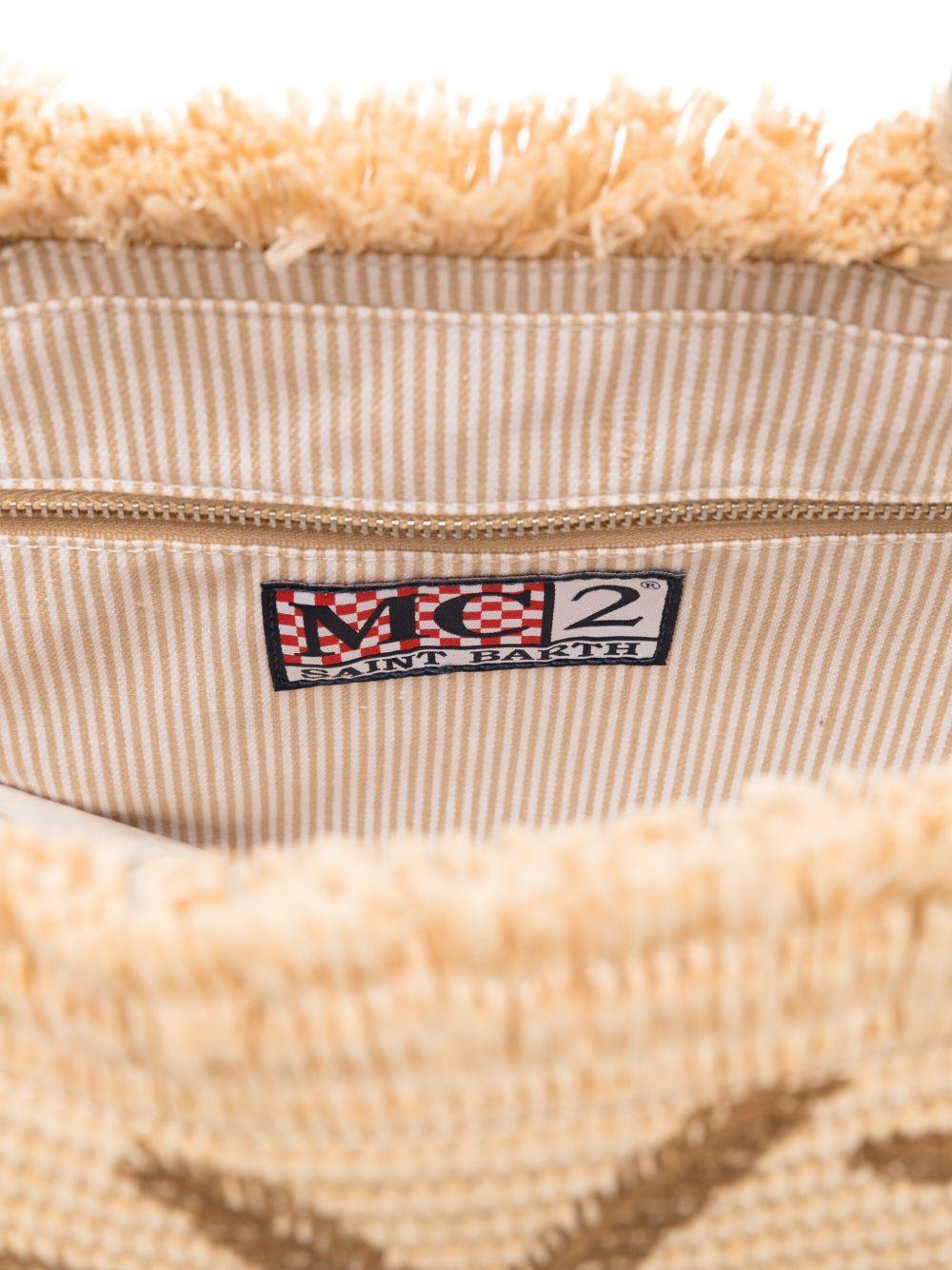 Borsa tote vanity MC2 Saint Barth beige chiaro con due manici tondi VANI021 00342L MC2 ST. BARTH KIDS