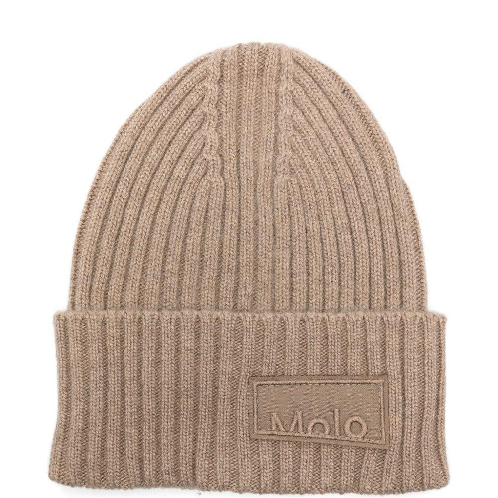 Berretto per bambino Molo beige con toppa con logo 7W25S304 5519 MOLO