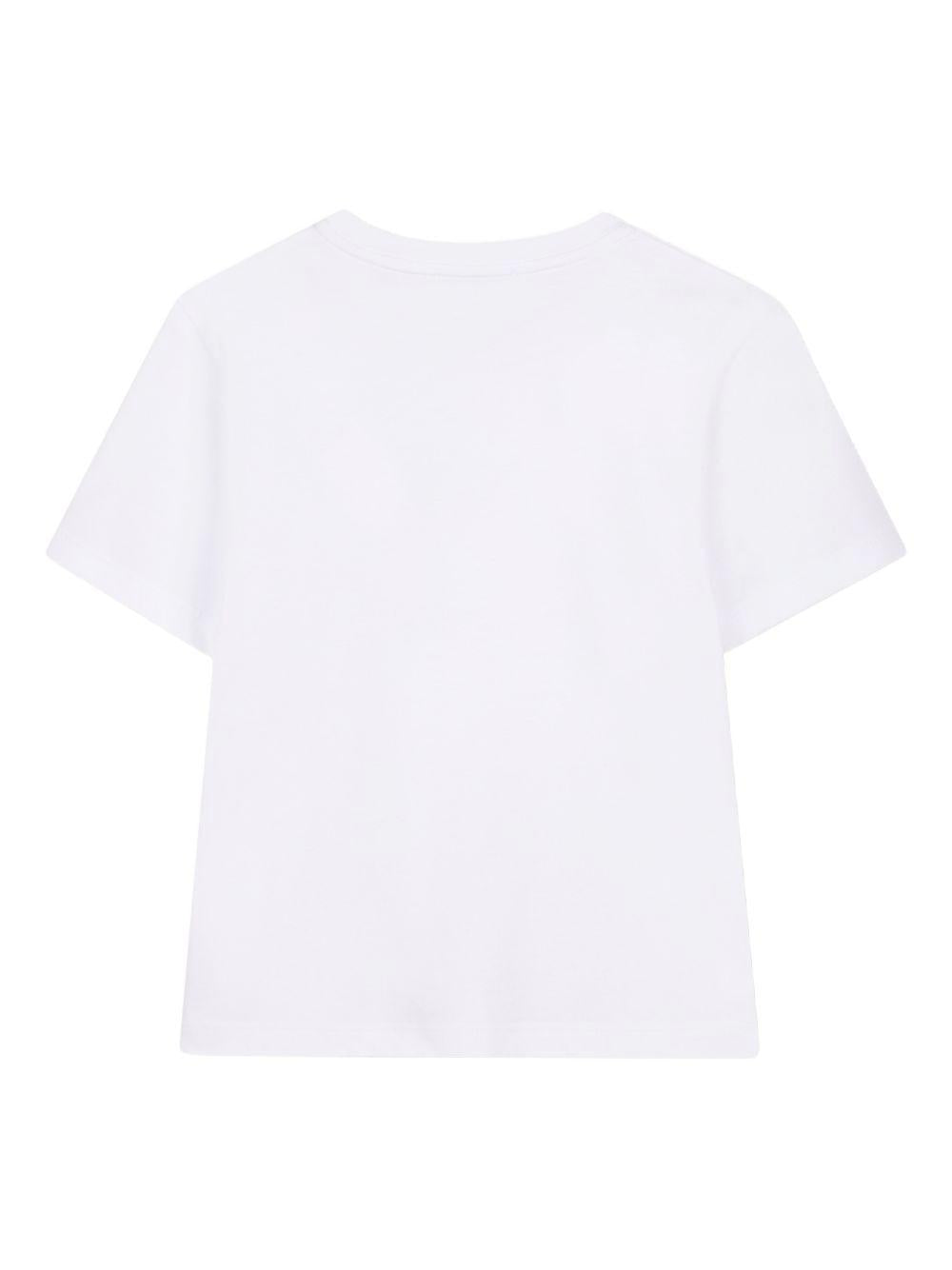 T-shirt per bambina Lanvin Enfant bianca con logo sul davanti N30335 10P LANVIN KIDS