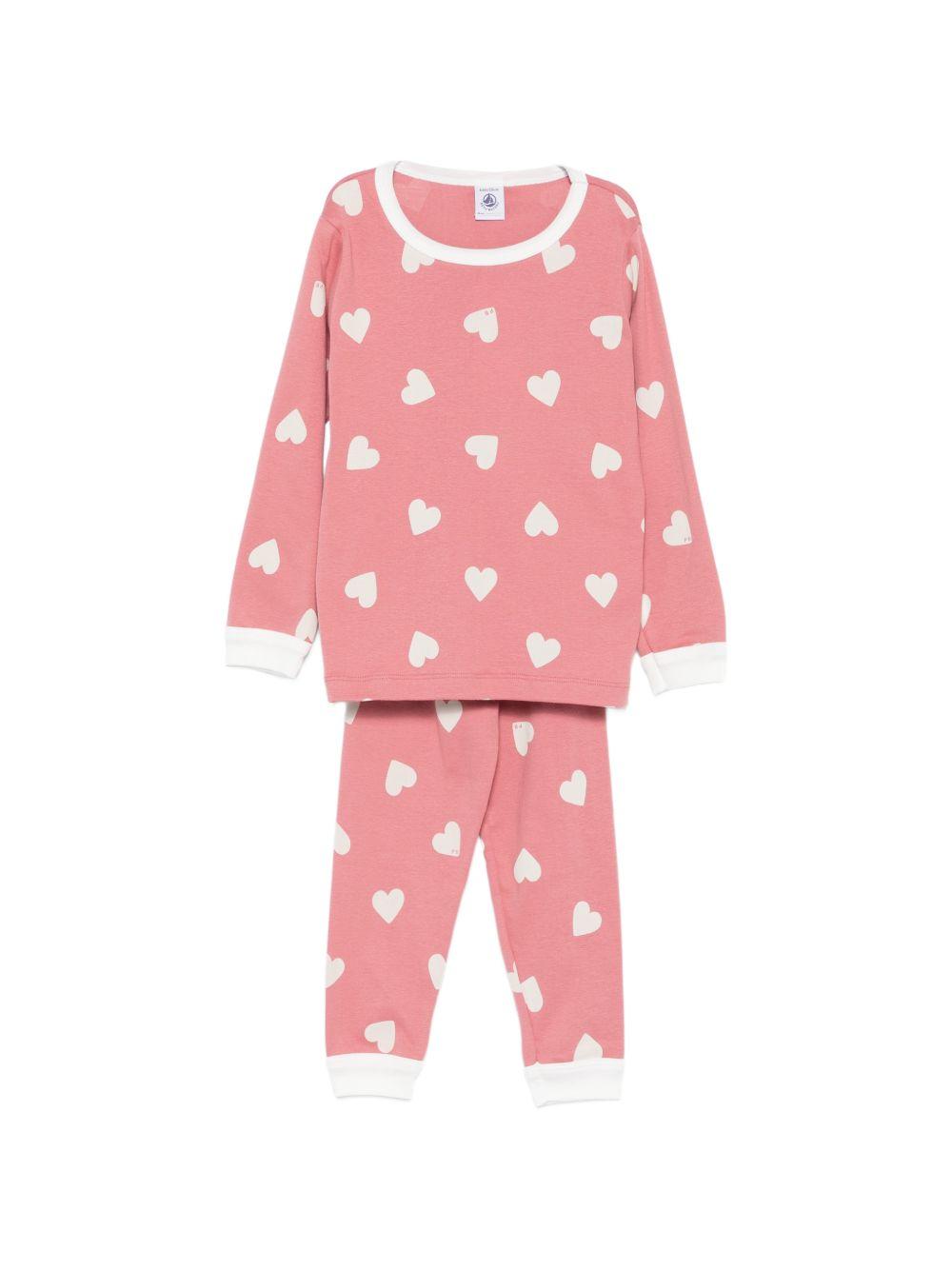 Set di due pigiami per bambina Petit Bateau rosa con stampa grafica all-over A0FQ1 00 PETIT BATEAU KIDS