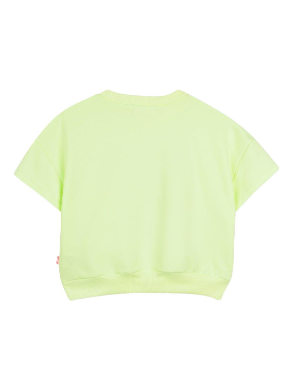 T-shirt per bambina Billieblush gialla con stampa grafica sul davanti U21926 552 BILLIEBLUSH