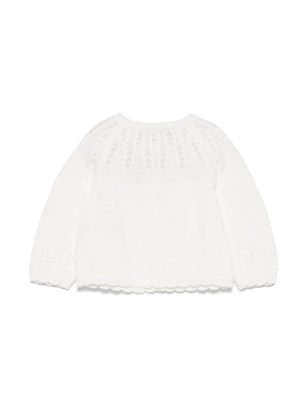 Cardigan per neonata Tartine Et Chocolat bianco open work CA18021 13 TArtine & Chocolat