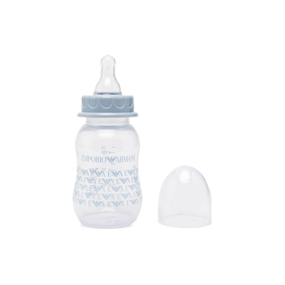 Biberon per neonato Emporio Armani Kids azzurro con stampa del logo 409173 CC919 00631 EMPORIO ARMANI KIDS