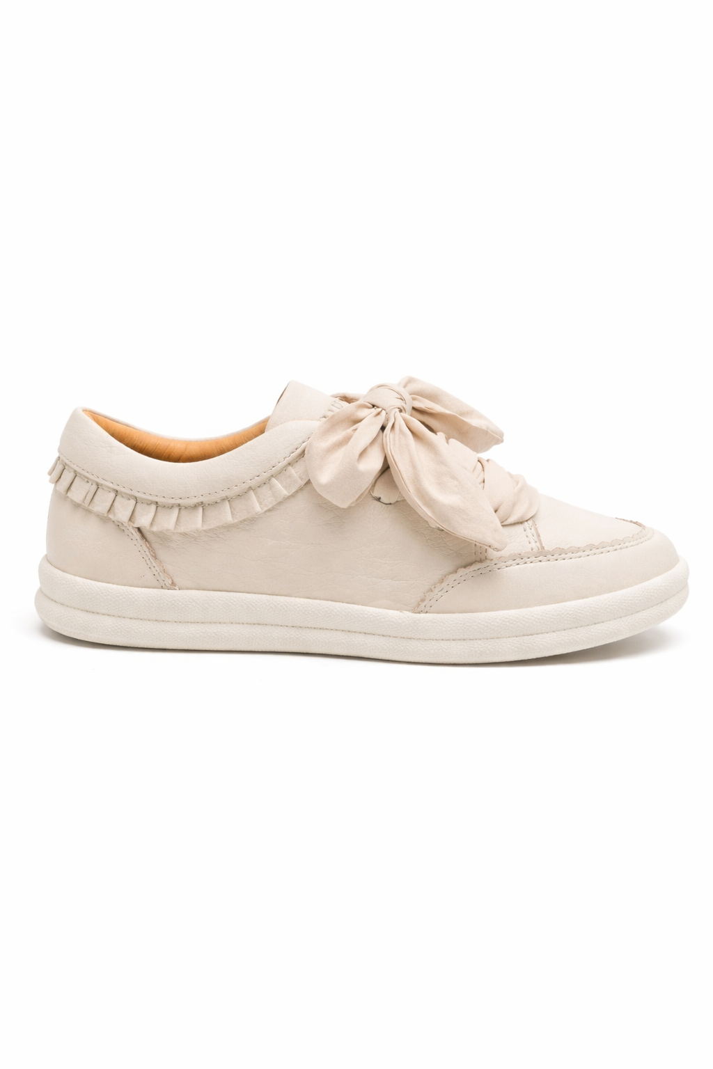 Sneakers per bambina Donsje Lexley beige con volant 2029000 CL044 DONSJE KIDS