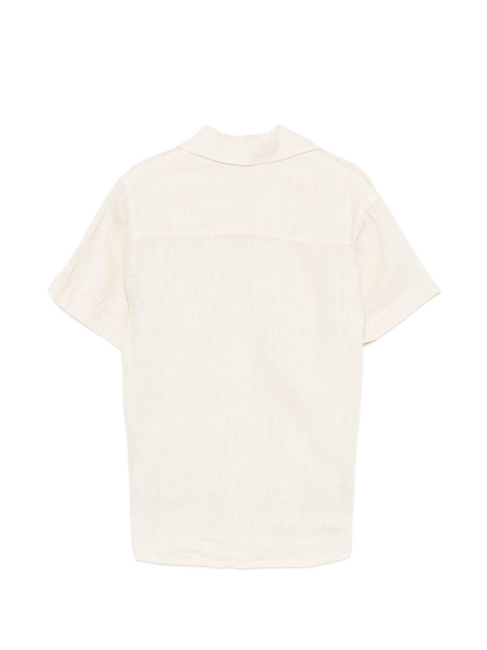 Camicia per bambino Paul & Shark Kids beige a maniche corte WUC002LUC01 20170 PAUL & SHARK KIDS